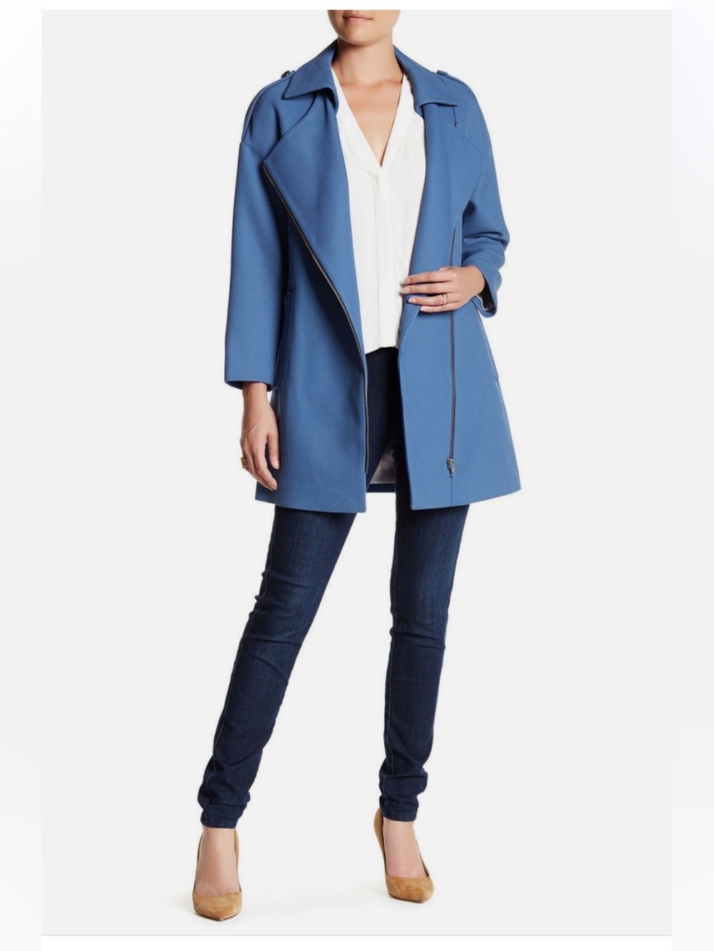 Soia & Kyo Blue Water Resistant Coat